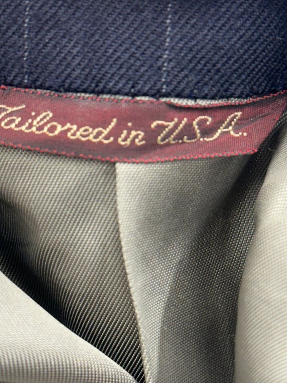 Cricketeer Frederick & Nelson Blazer Navy Pinstripe 100% Pure Wool Tailored USA - Picture 4 of 16